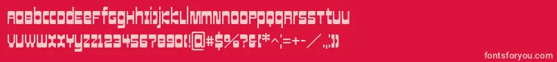 Fonte CowboyHippiePro – fontes rosa em um fundo vermelho