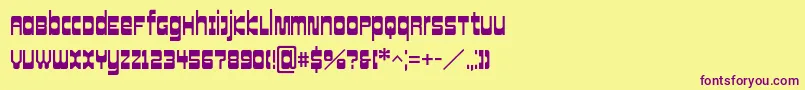 CowboyHippiePro Font – Purple Fonts on Yellow Background