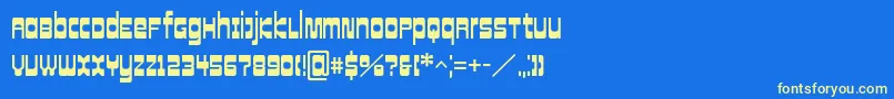 Шрифт CowboyHippiePro – жёлтые шрифты на синем фоне
