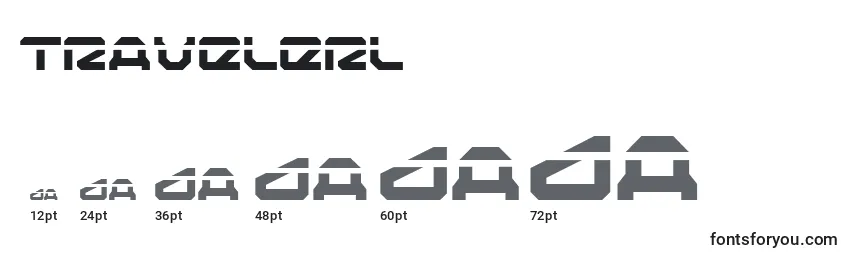 sizes of travelerl font, travelerl sizes
