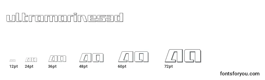 sizes of ultramarines3d font, ultramarines3d sizes