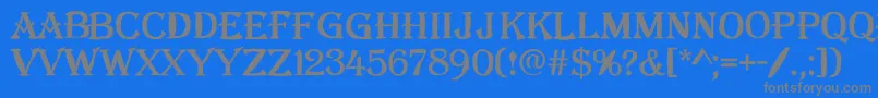 AAlgeriusblw Font – Gray Fonts on Blue Background