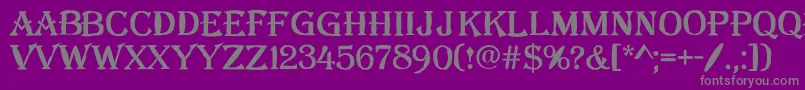 AAlgeriusblw Font – Gray Fonts on Purple Background