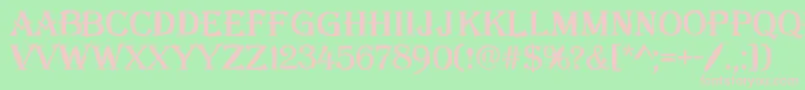 AAlgeriusblw Font – Pink Fonts on Green Background