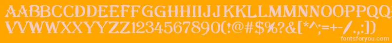 AAlgeriusblw Font – Pink Fonts on Orange Background