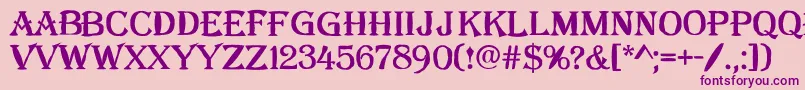 AAlgeriusblw Font – Purple Fonts on Pink Background