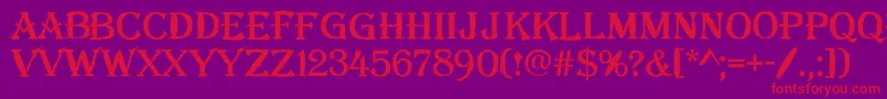 AAlgeriusblw Font – Red Fonts on Purple Background