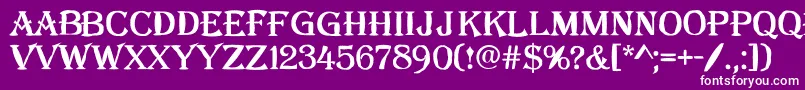 AAlgeriusblw Font – White Fonts on Purple Background