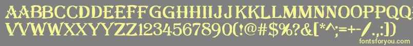 AAlgeriusblw Font – Yellow Fonts on Gray Background