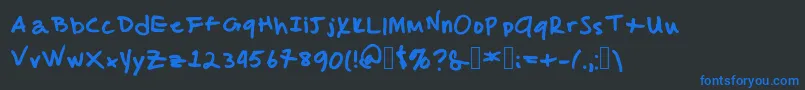 More about MalcolmsHandwriting Font MalcolmsHandwriting Font – Blue Fonts on Black Background