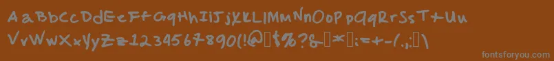 Подробнее о шрифте MalcolmsHandwriting Шрифт MalcolmsHandwriting – серые шрифты на коричневом фоне