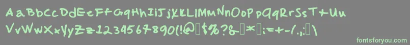 MalcolmsHandwriting Font – Green Fonts on Gray Background