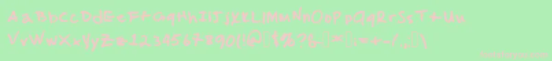 フォントMalcolmsHandwriting – 緑の背景にピンクのフォント