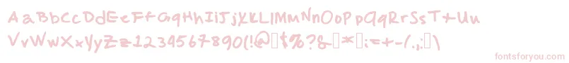 MalcolmsHandwriting Font – Pink Fonts on White Background