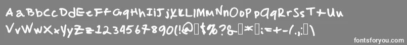 MalcolmsHandwriting Font – White Fonts on Gray Background
