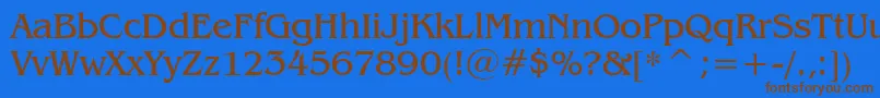 BenguiatBookBt Font – Brown Fonts on Blue Background