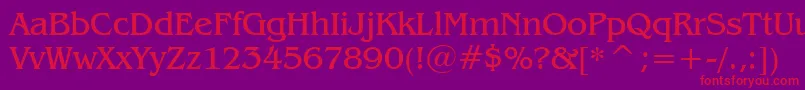 BenguiatBookBt Font – Red Fonts on Purple Background