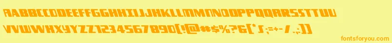 Typhoonleft Font – Orange Fonts on Yellow Background