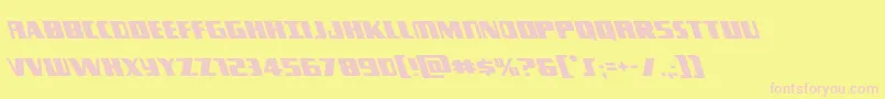 Typhoonleft-fontti – vaaleanpunaiset fontit keltaisella taustalla