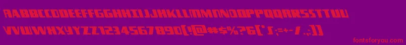 Typhoonleft Font – Red Fonts on Purple Background