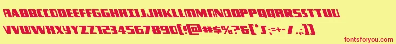 Typhoonleft Font – Red Fonts on Yellow Background