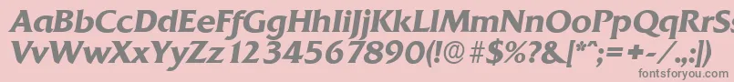QuadratserialBolditalic Font – Gray Fonts on Pink Background