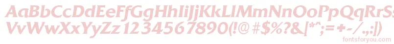 QuadratserialBolditalic Font – Pink Fonts on White Background