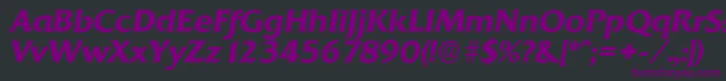QuadratserialBolditalic Font – Purple Fonts on Black Background