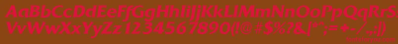 QuadratserialBolditalic Font – Red Fonts on Brown Background