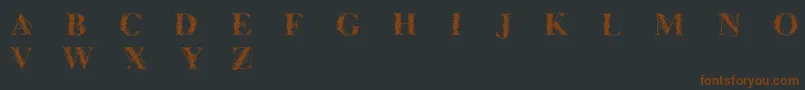 Fonte Cfwireframe – fontes marrons em um fundo preto