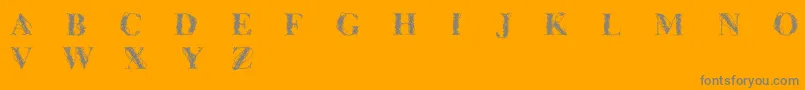 Fonte Cfwireframe – fontes cinzas em um fundo laranja