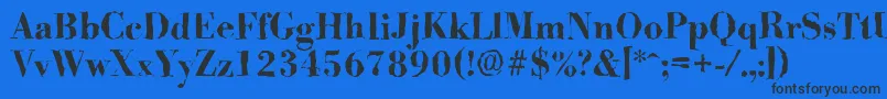 BodonirandomBold Font – Black Fonts on Blue Background