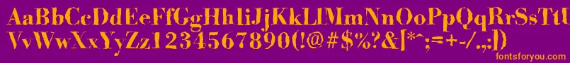 BodonirandomBold Font – Orange Fonts on Purple Background