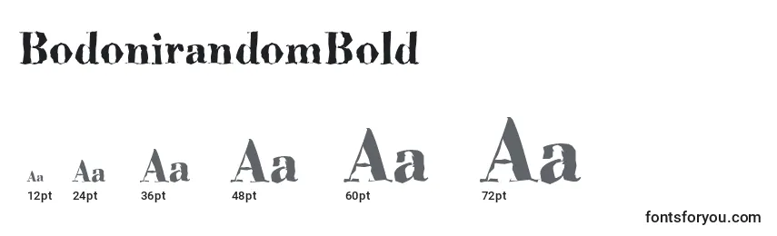 BodonirandomBold Font Sizes