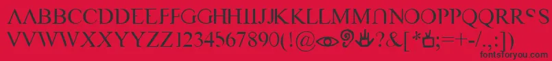 フォントVastn – 赤い背景に黒い文字