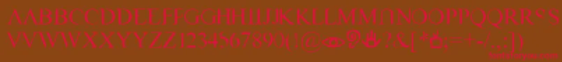 Vastn Font – Red Fonts on Brown Background