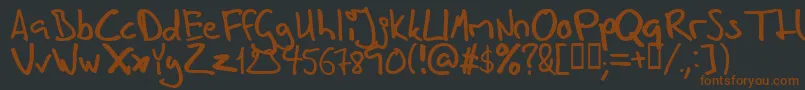 InHisHands Font – Brown Fonts on Black Background