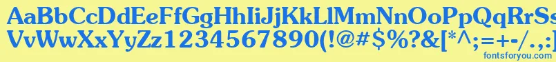 Agpresb Font – Blue Fonts on Yellow Background