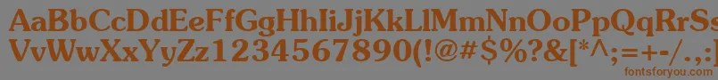 Agpresb Font – Brown Fonts on Gray Background