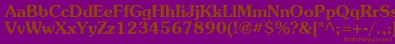 Agpresb Font – Brown Fonts on Purple Background