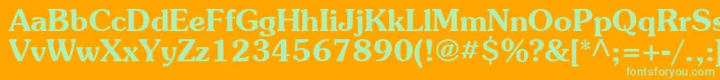 Agpresb Font – Green Fonts on Orange Background