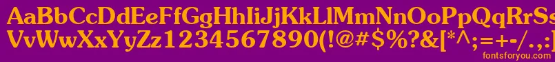 Agpresb Font – Orange Fonts on Purple Background