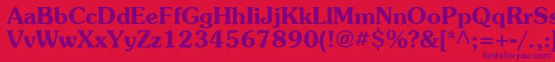 Agpresb Font – Purple Fonts on Red Background