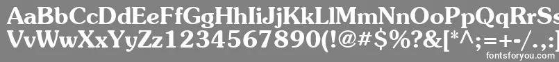 フォントAgpresb – 灰色の背景に白い文字