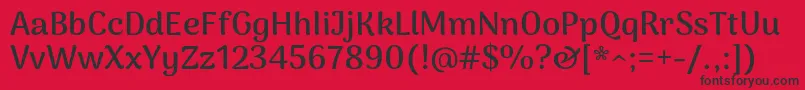 ArimakoshiBold Font – Black Fonts on Red Background