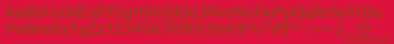 ArimakoshiBold Font – Brown Fonts on Red Background