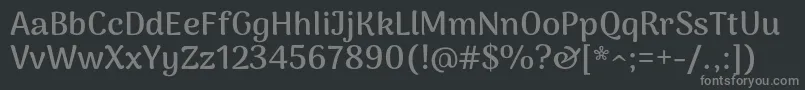 ArimakoshiBold Font – Gray Fonts on Black Background
