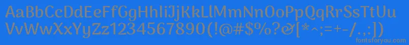 ArimakoshiBold-Schriftart – Graue Schriften auf blauem Hintergrund