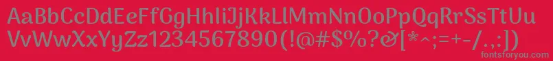 ArimakoshiBold Font – Gray Fonts on Red Background