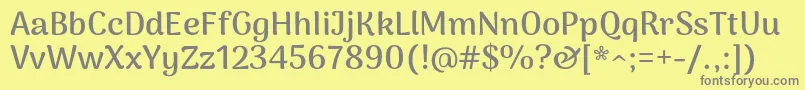 ArimakoshiBold Font – Gray Fonts on Yellow Background